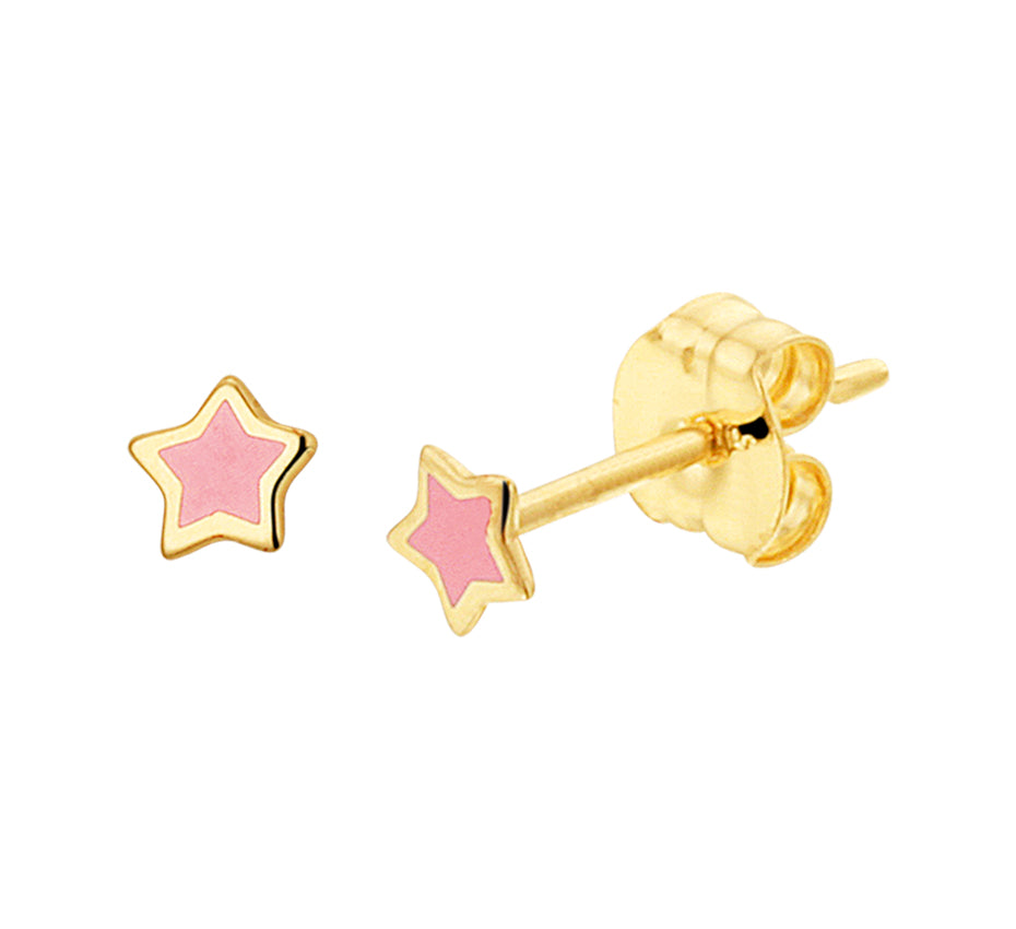 Oorbellen 4019604 Mini Pink Star
